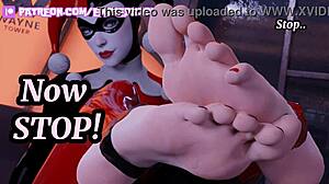 Harley Quinn's Feet Worship JOI Cucks You in Femdom Hentai Humiliation