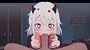 wanna feel modeus helltaker's slutty mouth on your cock pov blowjob?