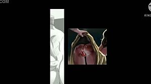 pieck spreads ass for deep fingering and anal pounding