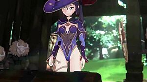 mona takes hilichurl anal pounding with demons joining in