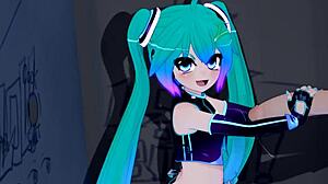 Mantis dances up to gloryhole for facial cum blast in guardians hentai twist