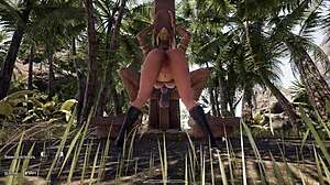 I Couldn't Resist Sitting on Stone Dick Again! Huge 3D Hentai Statue Fuck