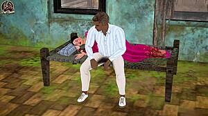 Indian Desi Sasur's Friend Pounds Busty Bhabhi's Big Boobs Hard Anal