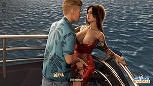 ep18 i eat diana's huge tits pussy squirting on her yacht... mmm