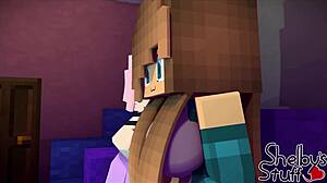 minecraft girls explore secret lesbian desires in animations
