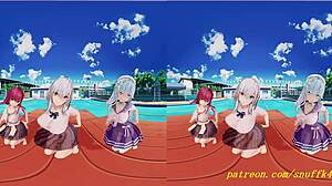 vr180 mmd 3d hololive hentai dance features noel marinelamy anime moves