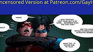 Batboys deepthroat batman dc comics rule 34 gay blowjob animation