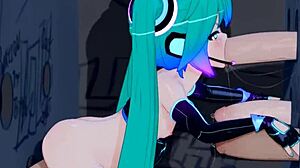 Mantis dances up to gloryhole for facial cum blast in guardians hentai twist