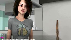 Liam and Sophia Secret Bedroom Fuck in Away from Home Visual Novel Gameplay