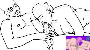 Pink Sucks Blue's Dick Before Wild Among Us Roleplay Fuck!