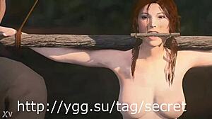 Lara Croft blender SFM rule34 3D cartoon anal creampie adventure unfolds