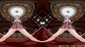 suisei shakes her 3d hololive hentai body in vr180 mmd dance
