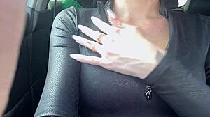 Taxi Driver Stops for Blonde's Deepthroat Cum Facial Selfie