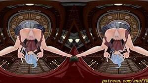 suisei shakes her 3d hololive hentai body in vr180 mmd dance