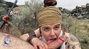 olivia's star wars deepthroat gags on my huge cock so sloppy