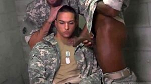 Anime army punished with gay group monster cock anal and blowjobs