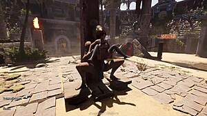 Lara Croft's ass destroyed by giant statue penis creampie 3D hentai
