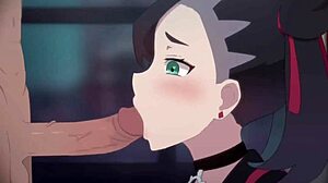 Holy shit marnie deepthroats pokemon monster cock and swallows cum!