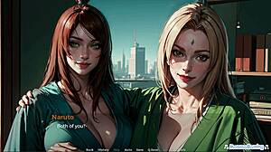 Naruto pounds Tsunade hard in Hokage's Life parody game