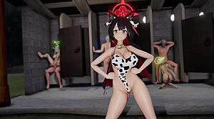 Uhh, bass knight hentai dance turns into wild group assfucking creampie orgy!