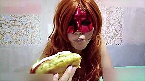 chilena otaku sneaks hentai watch before semen sushi snack trailer