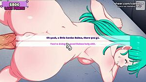 dragon ball bulma big tits babe craves huge cock in tight pussy and ass with cum swallow blowjob