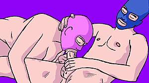 Pink Sucks Blue's Dick Before Wild Among Us Roleplay Fuck!