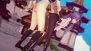 genshin impact keqing x aether hentai compilation