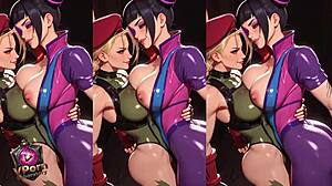sensual battle between cammy and juri