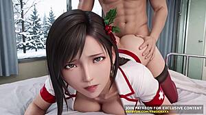 3d animation nurse tifa cant wait for christmas your special holiday checkup pov
