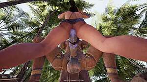 lara croft finds secret island pleasure in 3d hentai animation