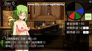 Green Haired Maid Takes Cock Through Gloryhole