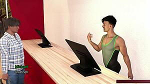 how monica tries seducing leo with mind reading in this virgin game