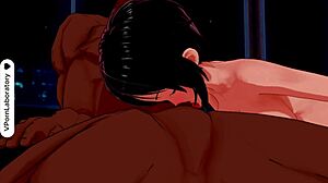 Nya's Huge Tits Deliver Intense Blowjob to Mick