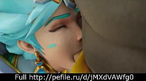 cartoon porn public sex tracer ana hanzo scene