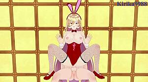 nui sociere and hyakumantenbara salome do intense bunny girl sex