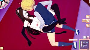 Student fucks cat-girl hard in multiple positions