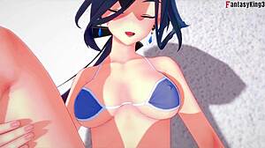 clorinde wears bikini for genshin fantasy fun