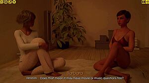 Lori And Barbara Start A Truth Or Dare Game Leading To Footjob