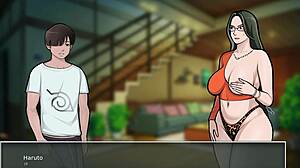sucking on sexy milfs big tits in konoha