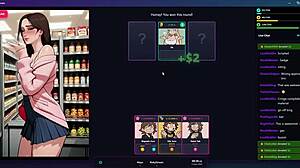 risky hentai handjob at mall during stream