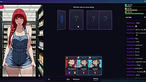 risky hentai handjob at mall during stream