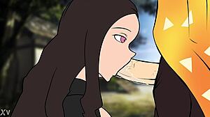 Nezuko Gives Blowjob