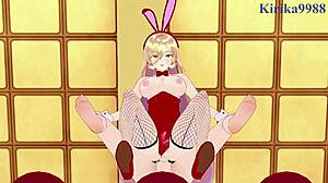 nui sociere and hyakumantenbara salome do intense bunny girl sex