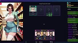 risky hentai handjob at mall during stream