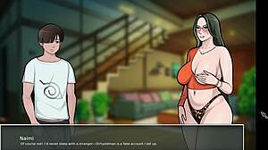 sucking on sexy milfs big tits in konoha
