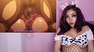 nerd fulfills fantasy with busty teacher