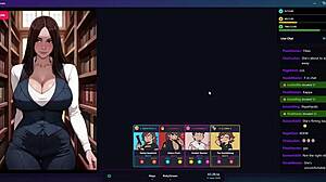 Playing a risky hentai game in public library