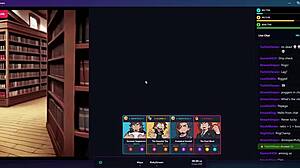 Playing a risky hentai game in public library