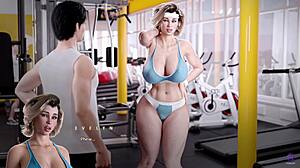 horny milf stepmom sucks stepsons big cock after workout